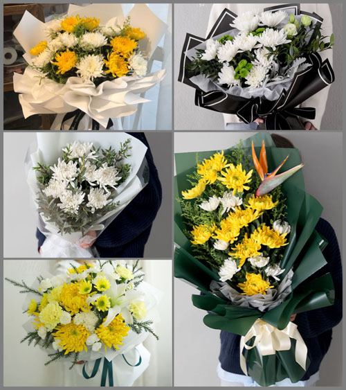 浙江省台州黄岩区茅畲乡上横村白事花束代送
